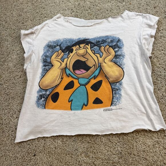 Fred Flintstone & Wilma 1993 TShirt Cotton Hanna Barbera - Picture 1 of 11